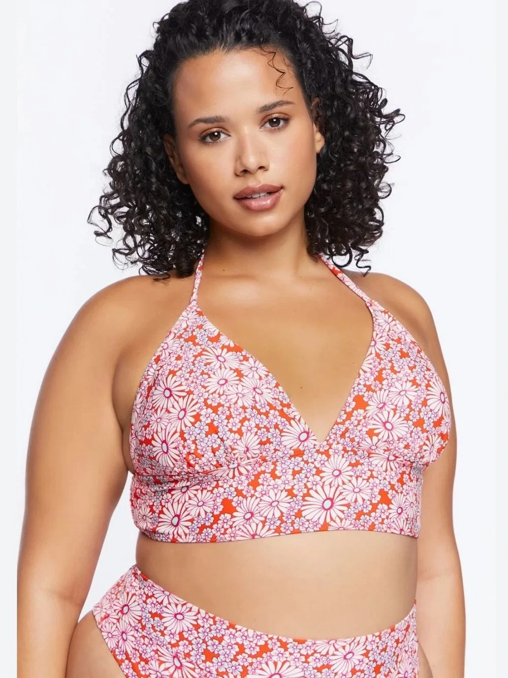 Forever 21 - 4 Pieces Set - Bikini, Shorts, Cover Up Dress - Size L